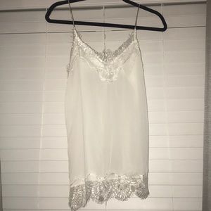 White lace camisole silk